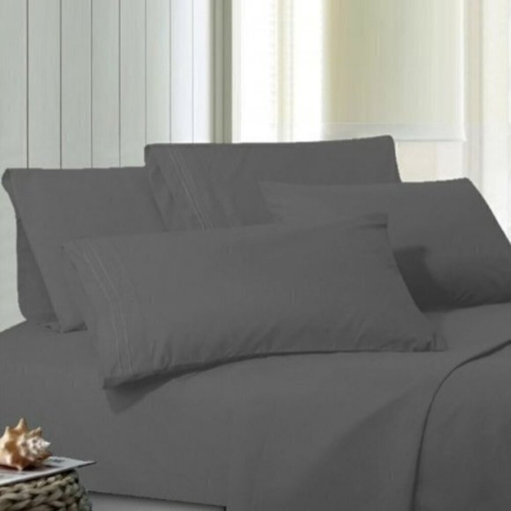 Royal Bamboo King Duvet Cover 3pc Set Nevada Gray